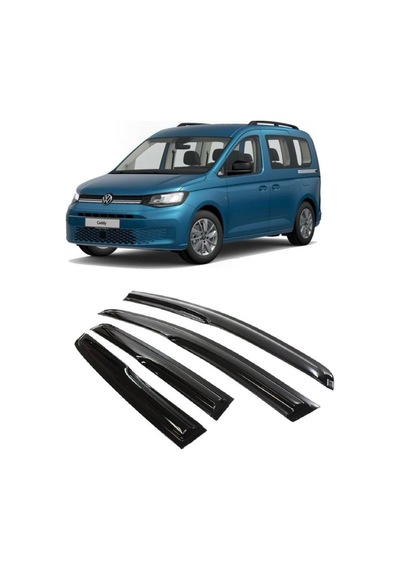 2021+ Volkswagen Caddy Cam Rüzgarlığı 4 Parça Set