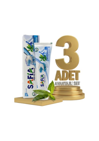Safia Diş Macunu Yeşil Çay Ve Himalaya Tuzu 3x60 Ml
