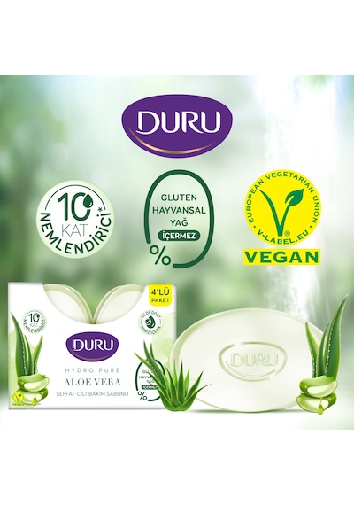 Duru Hydro Pure Aloe Vera 12 Adet Banyo Sabunu 12x135 Gr Aloe Vera