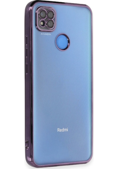 Xiaomi Redmi 9c Uyumlu Kılıf Lensli Silikon - Mor