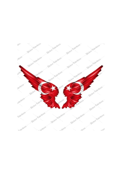 Kanatlı Kurukafa Sticker Etiket 00036