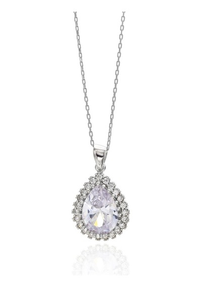 Damla Model Zirkon Taşlı Gümüş Hayalet Kolye 201020591