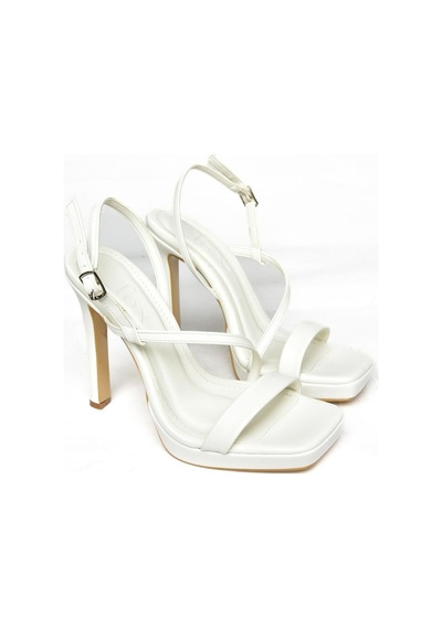 Fox Shoes S569616609 Beyaz Yüksek Topuklu Kadın Ayakkabı Beyaz