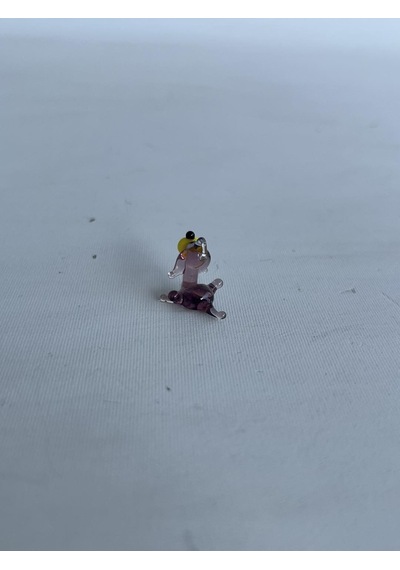 El Yapımı Mini Murano Cam Köpek Biblo A124-01