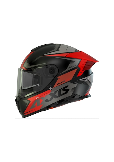 Axxis Hawk Evo Ixil Full Face Güneş Vizörlü Motosiklet Kaskı Kırmızı Gri