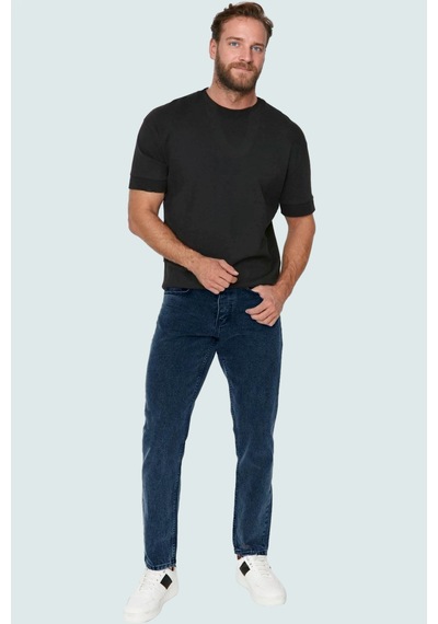 Ersefa Erkek Relaxed Fit Açık Denim Pantolon Fonksiyonel Dayanıklı Kalit Lacivert