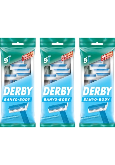 Derby Banyo 5 Li Poşet Tıraş Bıçağı X 3 Adet
