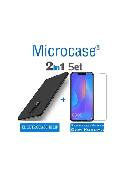 Microcase Huawei Mate 20 Lite Elektrocase Silikon Kilif + Cam 292997590 - Seçenek / Cam Koruma-Tempered Glass Istemiyorum