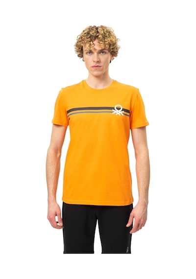 United Colors Of Benetton Erkek Baskılı Tshirt Ben.m20478 Turuncu