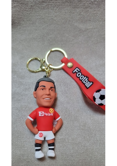 Ronaldo Silikon Anahtalık Altın