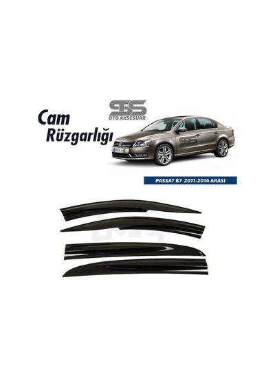 Cam Rüzgarlığı Volkswagen Passat B7 2011-2014 Arası Mügen Tip Piano Blackk
