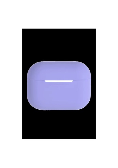 Apple Uyumlu Airpods Pro 3 3.nesil Soft Silikon Kılıf - Mor Düz Renkli