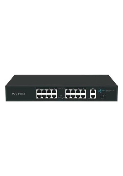Ods 16port +2 Uplınk 200w Full Poe 08ods-16p2u1s-200 10/100 1x Sfp Yönetilemez Switch