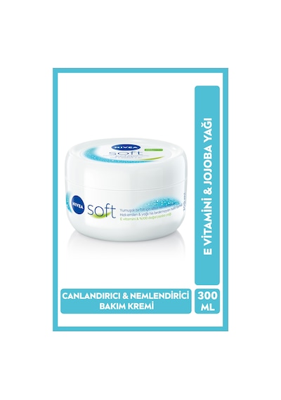 Soft Nemlendirici El Ve Vücut Bakım Kremi 300ml, 48 Saat Nemlendirici, Jojoba Yağı, E Vitamini