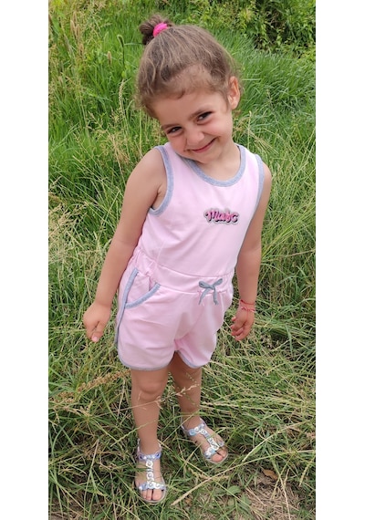 Novy Baby Sıfır Kol Çocuk Şort Tulum - 1-5 Yaş - 2090
