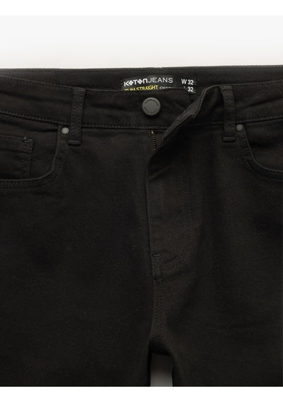 Koton Pamuklu Normal Bel Slim Straight Fit Jean Pantolon - Chadwick Jean Siyah 6wam40025nd Siyah Koton Pamuklu Normal Bel Slim Straight Fit Jean Pantolon - Chadwick Jean Siyah 6wam40025nd Siyah