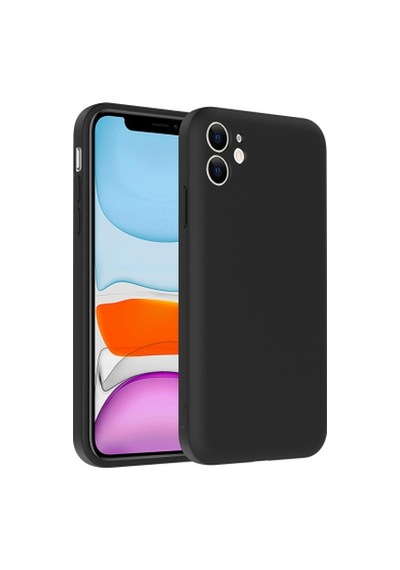 Lexroo Apple iPhone Uyumlu 11 Kamera Korumalı Kartlık Hazneli Vitra Silikon Kılıf - Siyah