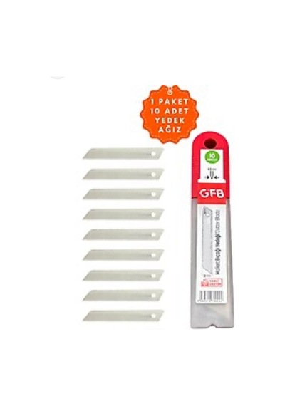 Gfb Maket Bıçağı Yedeği 9mm Genişlik 1 Paket 10 Adet