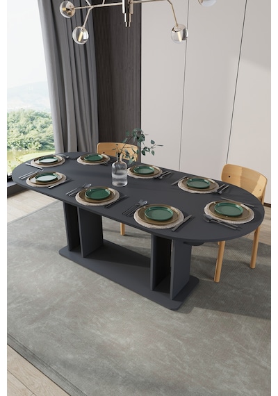 Modern 8 Kişilik Mutfak Yemek Masası %100 Mdf Mutfak Yemek Odası Masası Ym08 Antrasit Modern 8 Kişilik Mutfak Yemek Masası %100 Mdf Mutfak Yemek Odası Masası Ym08 Antrasit