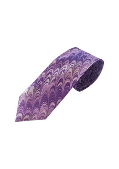 Elifebru Exclusive Handicrafts Ebru Sanatı El Yapımı Eflatun Mürdüm Mor İpek Kravat Ikr 151 Çok Renkli