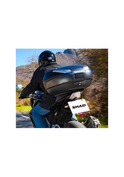 Sh48 Motosiklet Arka Çanta Topcase Siyah 48 Litre