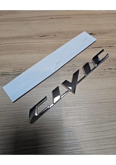 Honda Civic Uyumlu İthal Krom Metal Bagaj Yazısı 17cm-2cm