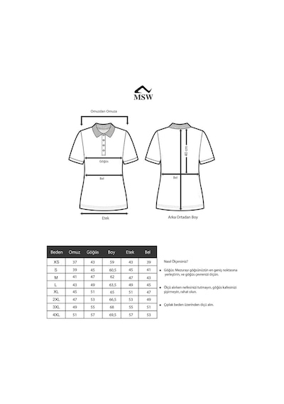 Msw Kadın Kısa Kollu Regular Fit Polo Yaka T-shirt Kırmızı