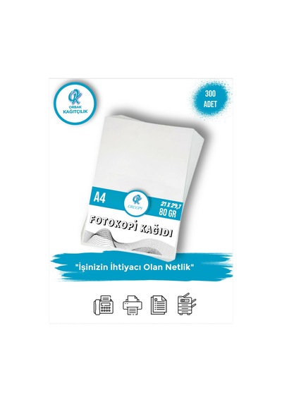 Fotokopi Kağıdı A4 80gr 300 Adet
