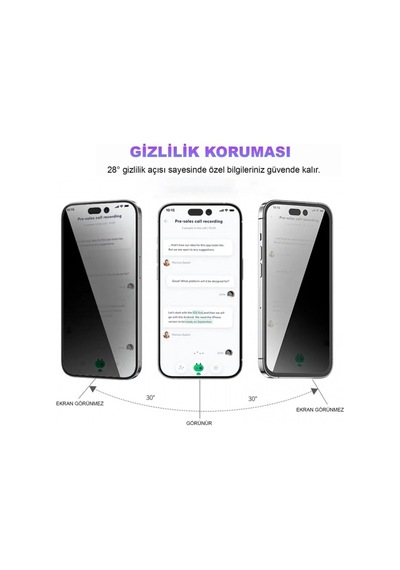 Anti-peep Privacy Apple Uyumlu   iPhone 17 Air Hayalet Full Cam Ekran Koruyucu Göz Yormayan Hd Görüntü