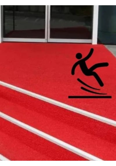 Kırmızı Kıvırcık Plastik Paspas, Dış Mekan İçin Paspas, 1x1