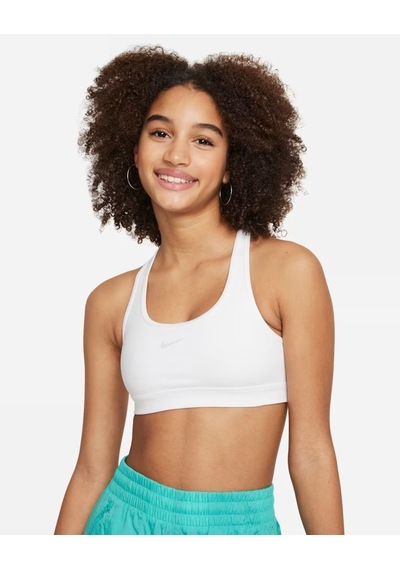 Nike Swoosh Kızlar Spor Sütyeni - Beyaz