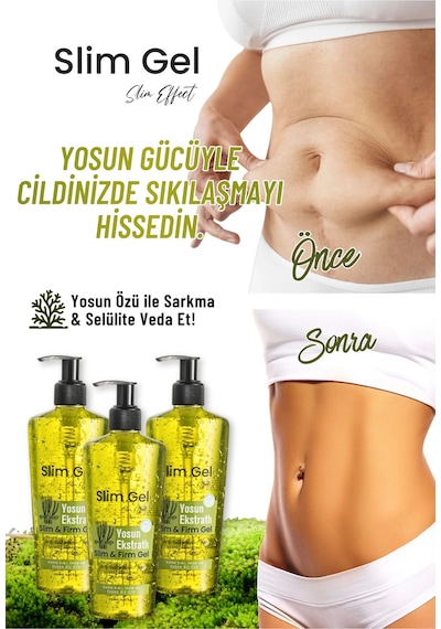Yosun Özlü Ekstra Slim Jel Selülit & Çatlak Karşıtı, Bölgesel İncelme Ve Sıkılaştırıcı Etki