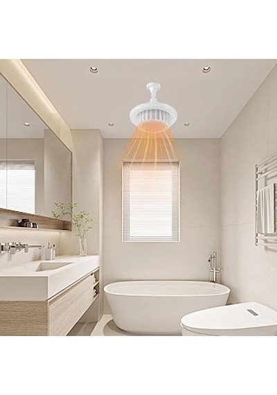 Led Lamba Isıtıcı Soba 200w Kumandalı Tasarruflu Isıtıcı Zaman Ayarlı 3 Renk Aydınlatma Beyaz