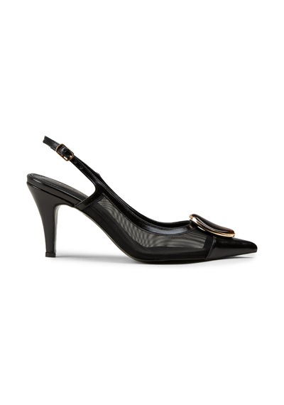 Deery Kadın Siyah Taş Detaylı Slingback Topuklu Ayakkabı - Rd235zsyhm01 siyah