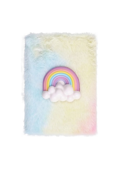 Frocx Journal Peluş Defter & Kalem Seti Rainbow - 7 Adet Tarı