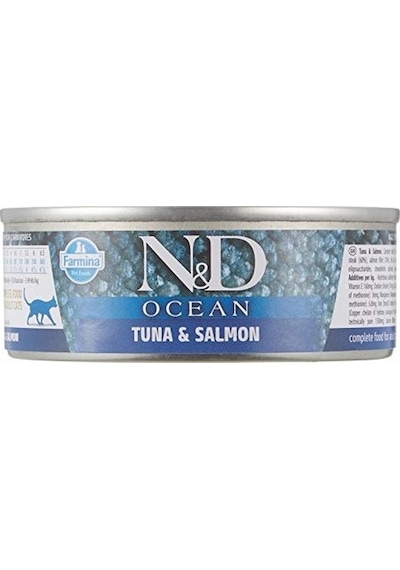 N&D Ocean Ton Balığı ve Somon Konserve Yetişkin Kedi Maması 80 G