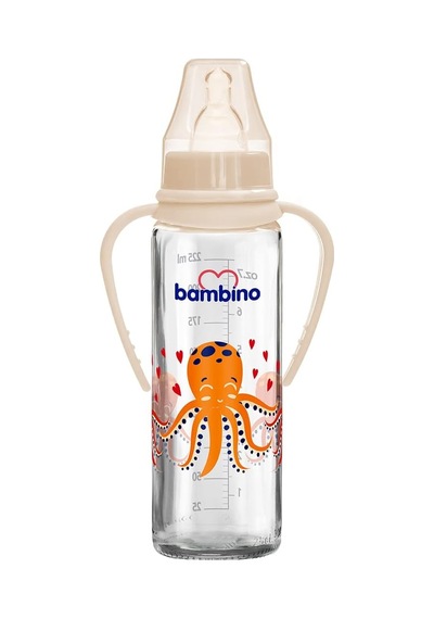 Tr Kulplu Cam Biberon 225 Ml