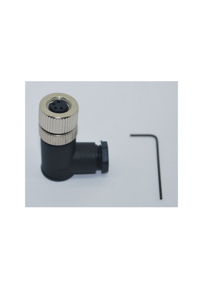 Sl12-f04d M12 90 Derece 4 Pinli Dişi Konnektör 3'lü Paket