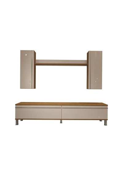 Decoraktiv Eko 7 Mdf Std Krom Ayaklı Tv Ünitesi Tv Sehpası Pera - Beyaz