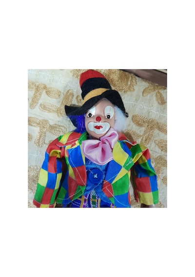 Antika Porselen Palyaço Pembe