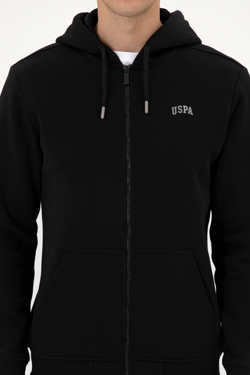 U.S. Polo Assn. Erkek Regular Fit Siyah Şardonlu Örme Hırka 50313755-VR046