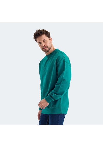 Slazenger VADIK Oversize Erkek  Petrol Sweatshirt