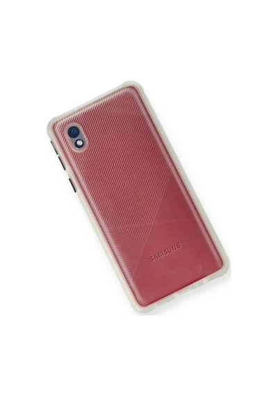Samsung Uyumlu  Galaxy A01 Core Kılıf Miami Şeffaf Silikon - Şeffaf 0.2M-Çok Renkli