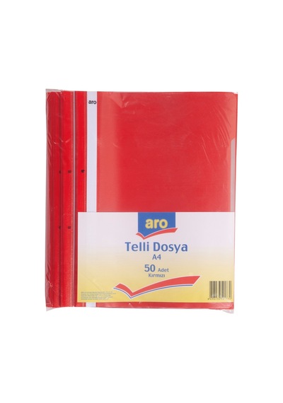 Aro Telli Dosya 50'li Kırmızı - Ekonomik Ve Dayanıklı Arşivleme Çözümü 2'li Ekonomik Paket - 2 Tarı Diğer