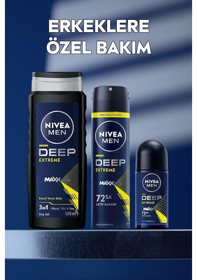 Nivea Men Deep Extreme Maxxtech 72 Saat Erkek Sprey Deodorant 150 ML