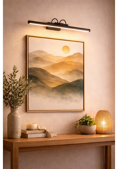 Sarjlı Led Flüt Resim Aplik 6w 3200k Gün Işığı 35cm Duvar Tipi Ayna/tablo Üstü Dekoratif Işık Ip20 Iç Mekan Kullanım Siyah
