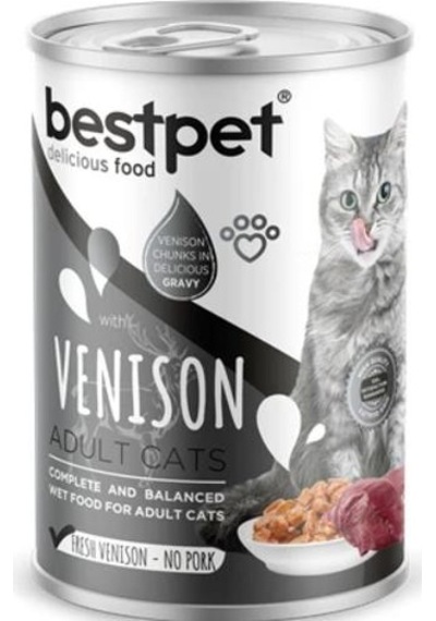 Bestpet Geyik Etli Konserve Yetişkin Kedi Maması 400 Gr