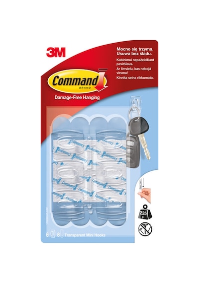 Command 17006clr-cee Mini Boy Şeffaf Askı
