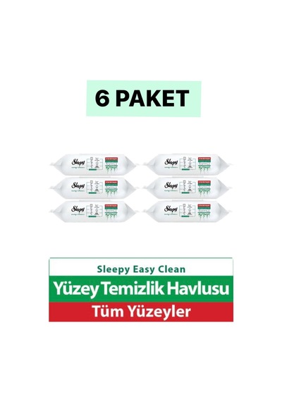 Sleepy Easy Clean Yüzey Temizlik Havlusu 100 Yaprak 6 Lı Set 600 Yaprak Tekli