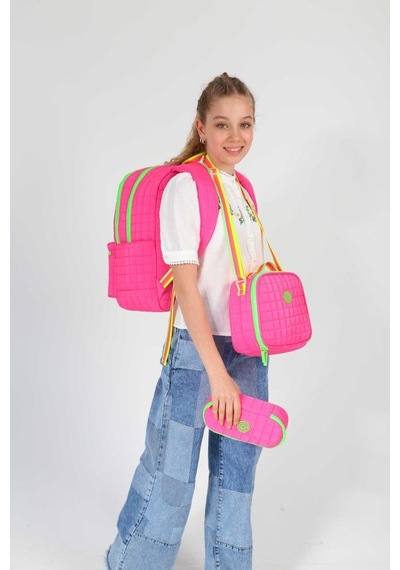 Kaukko Quilted Sırt Çantası Pink K1771